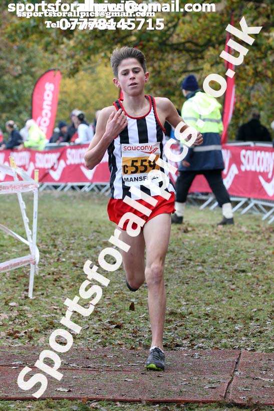 Mens under-17s National Cross Country Relay, Berry Hill Park, Mansfield. Photo:  David T. Hewitson/Sports for All Pics